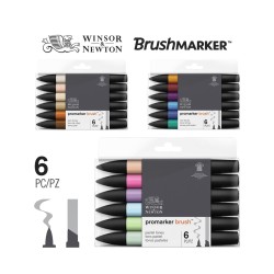 Set 6 Brush Promarker doble...