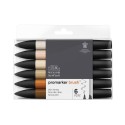 Set 6 Brush Promarker doble punta
