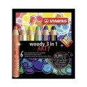 Set Lápices Woody Stabilo 3 en 1