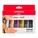 Set Acrílicos Amsterdam Tubo 20 mL