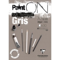 Bloc Clairefontaine Paint'On Gris 250g A3 Casa Piera Barcelona