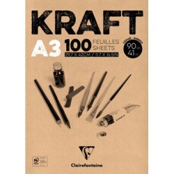 Bloc Kraft Clairefontaine 90g A3 Casa Piera Barcelona