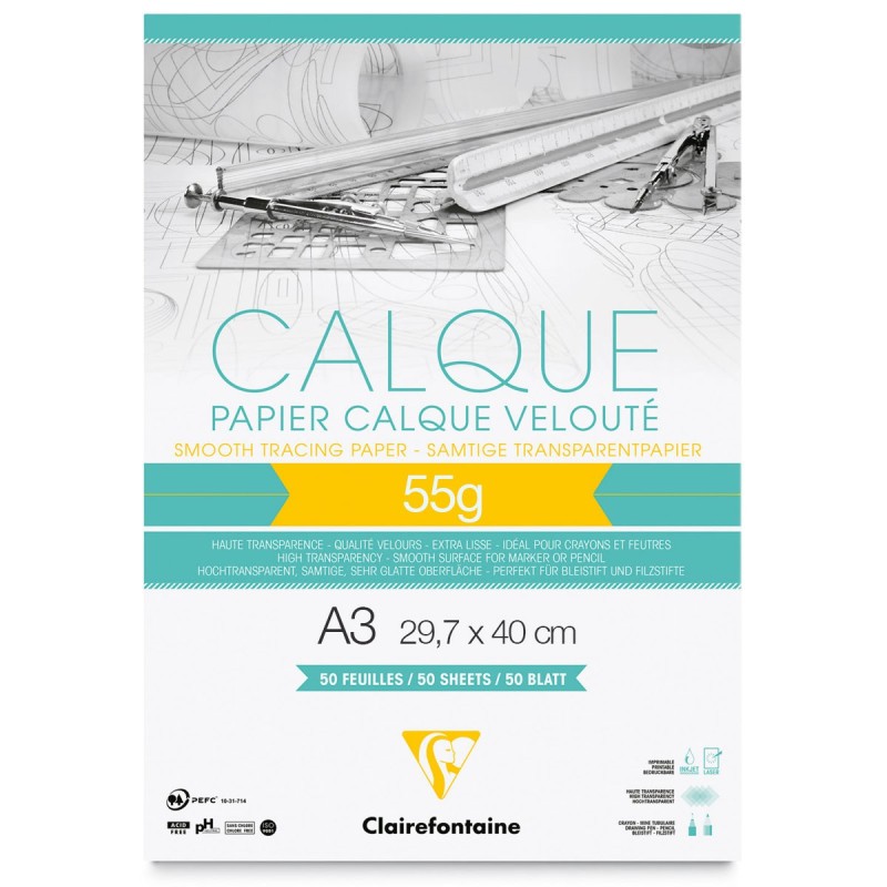 Bloc Clairefontaine Dibuix Calc A3 Casa Piera Barcelona