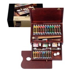 Set Rembrandt Pintura Óleo y Accesorios Caja Madera modelo Master - Casa Piera