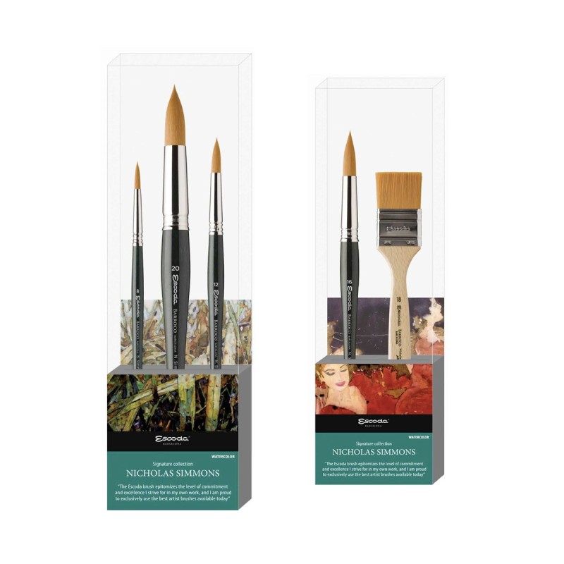 Set Pinzells Escoda Nicholas Simmons Aquarel·la Signature Collection - Casa Piera