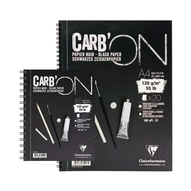 Bloc espiral Carb'On Clairefontaine 120g Casa Piera Barcelona Bloc espiral Carb'On Clairefontaine 120g Casa Piera Barcelona