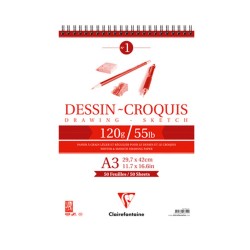 Bloc Dibujo Dessin Croquis Clairefontaine Espiral 120g Casa Piera Barcelona