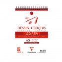 Bloc Dibujo Dessin Croquis Clairefontaine Espiral 120g