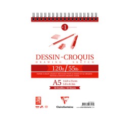 Bloc Dibujo Dessin Croquis Clairefontaine Espiral 120g Casa Piera Barcelona