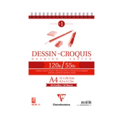 Bloc Dibujo Dessin Croquis Clairefontaine Espiral 120g Casa Piera Barcelona