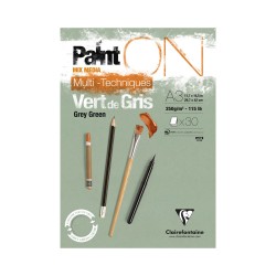 Bloc Paint On Vert De Gris A3 Clairefontaine Casa Piera Barcelona