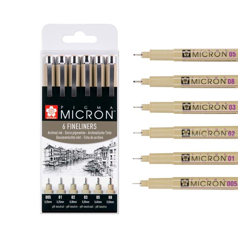 Set 6 Pigma Micron Sakura Casa Piera Barcelona