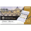 Caja Acuarela Mungyo 1/2 Godet Metalicos